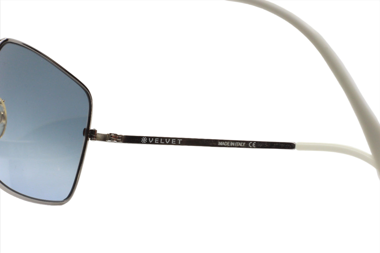 VELVET Peace Eyewear Silver White Gradient Italy Sunglasses