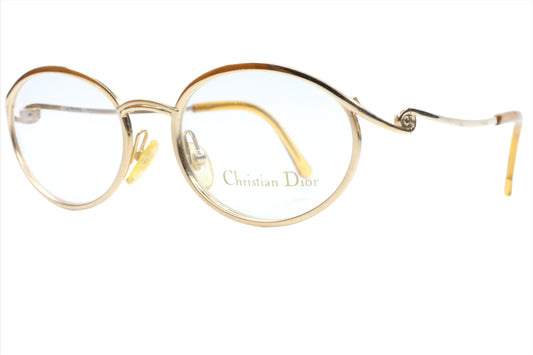 Christian Dior CD2039 Gold 40K RX Vintage Luxury Austria Eyeglasses -Wo Optical Frames ABC Optical Eyeglasses