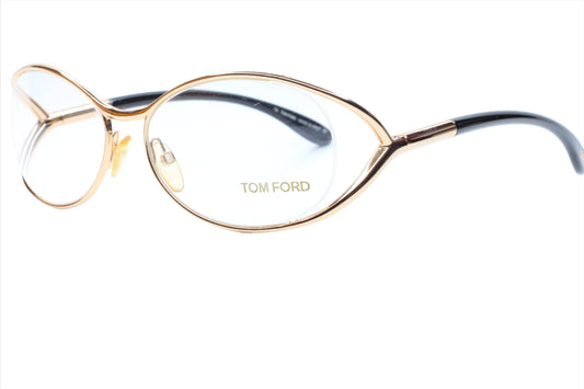 Tom Ford TF5059 772 Gold Black Oval Designer Italy Eyeglasses 56mm -Wo Optical Frames ABC Optical Eyeglasses