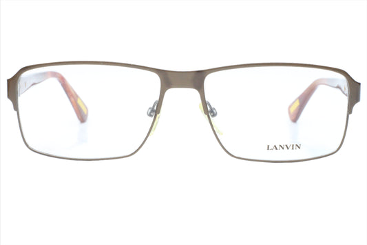 Lanvin VLN 011 COL.0K05 Gunmetal Brown Italy Designer Eyeglasses -Ma 56-15-140 Brown Metal Optical Frames ABC Optical Eyeglasses