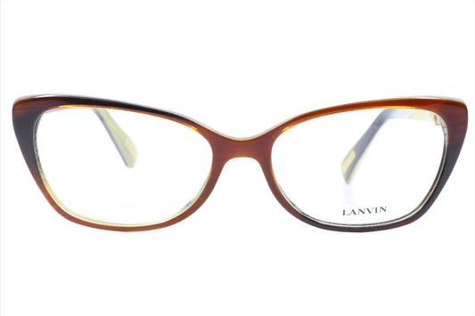 Lanvin Paris VLN523S 0ALH Light Brown Designer Italy Eyeglasses -Wo 53-16-140 Light Brown Acetate Optical Frames ABC Optical Eyeglasses