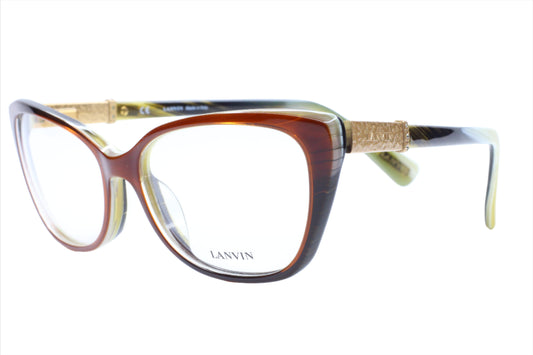 Lanvin Paris VLN523S 0ALH Light Brown Designer Italy Eyeglasses -Wo Optical Frames ABC Optical Eyeglasses