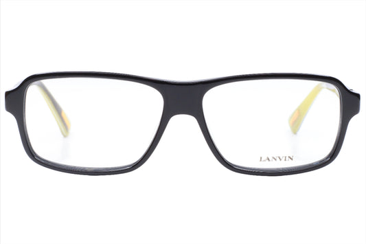 Lanvin Paris VLN526 700X Glossy Black Designer Italy Eyeglasses -Ma 55-14-140 Glossy Black Acetate Optical Frames ABC Optical Eyeglasses