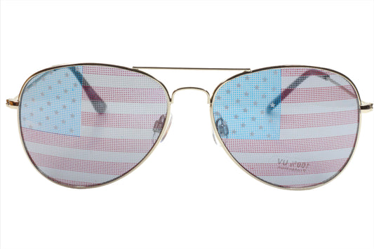 STARS AND STRIPES SILVER FASHION SUNGLASSES 61-18-135MM 61-18-135 Silver Metal Optical Frames ABC Optical sunglasses