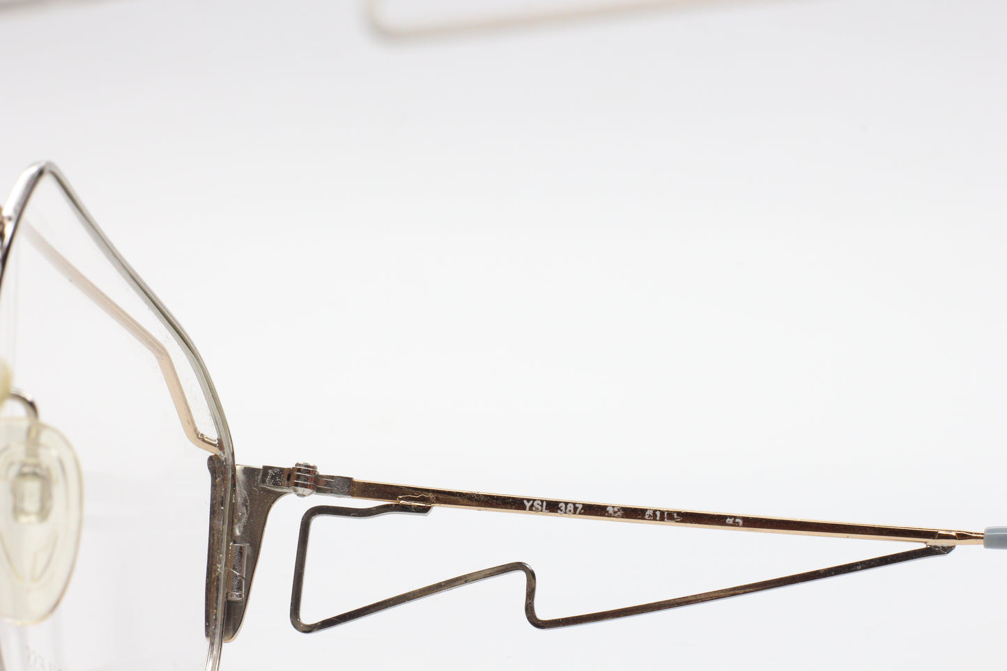 Yves Saint Laurent YSL387 Silver Vintage Stainless Steel Luxury Italy Eyeglasses -Ma Optical Frames ABC Optical Eyeglasses