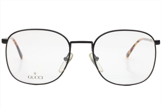 Vintage GUCCI GG1314 M52 Black Tortoise Italy Designer Eyeglasses -Ma 54-19-140 Black Tortoise Metal Optical Frames ABC Optical Eyeglasses