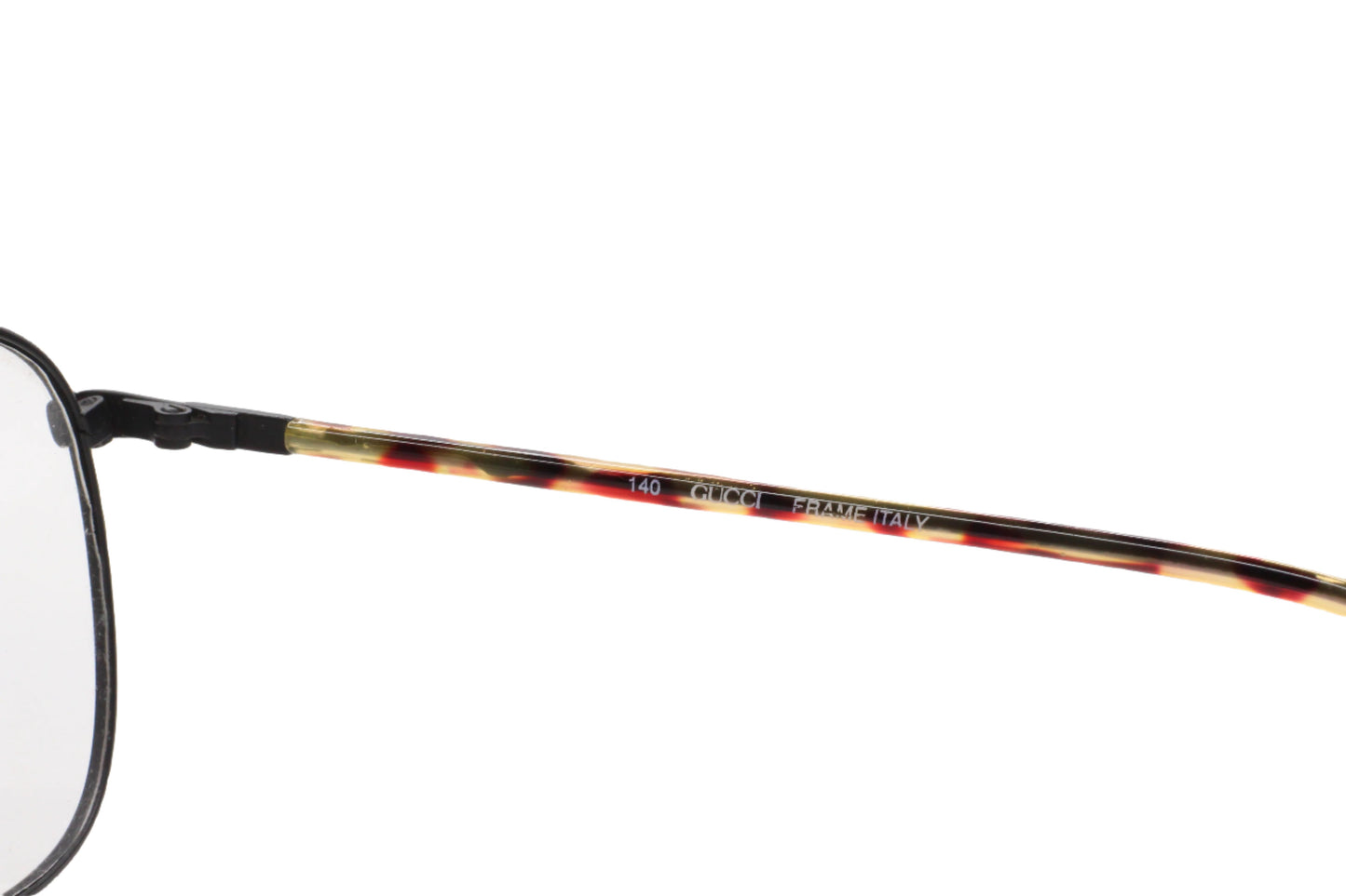 Vintage GUCCI GG1314 M52 Black Tortoise Italy Designer Eyeglasses -Ma Optical Frames ABC Optical Eyeglasses