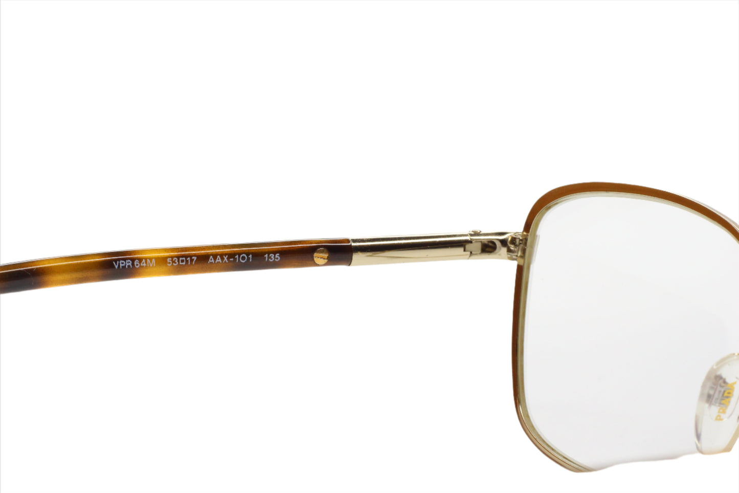 Prada VPR64M AAX-1O1 Gold Black Metal Designer Luxury Italy Eyeglasses -Wo Optical Frames ABC Optical Eyeglasses