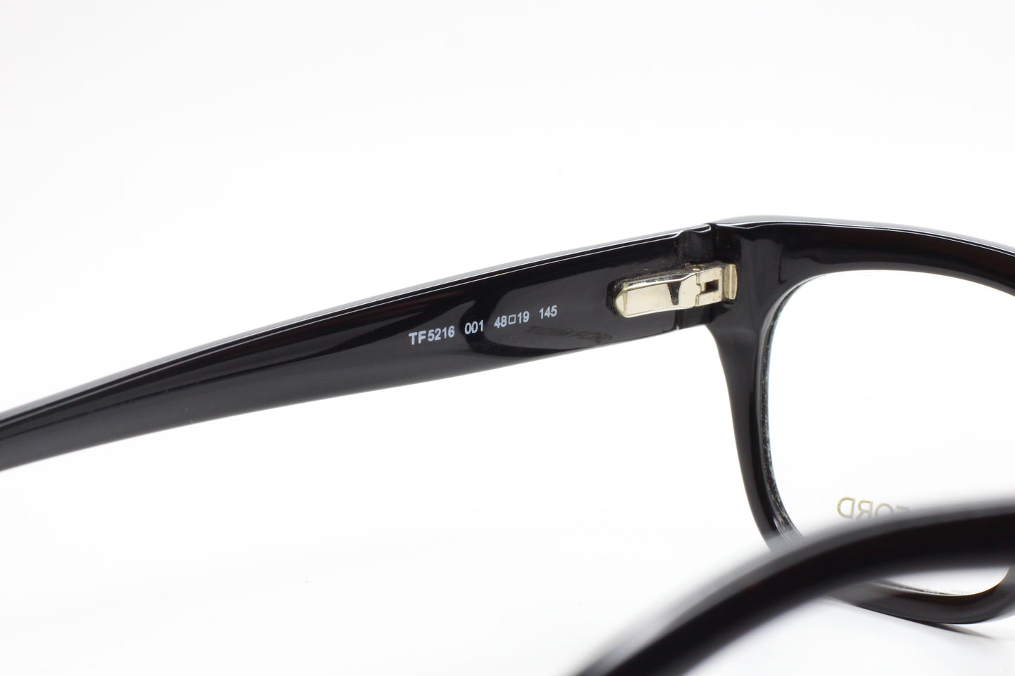 Tom Ford TF5216 001 Glossy Black Gold Luxury Italy Eyeglasses 48mm -Ma Optical Frames ABC Optical Eyeglasses