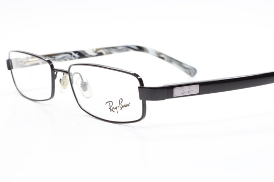 Ray-Ban RB6092 2509 Black Metal Rectangular Designer Italy Eyeglasses -Ma Optical Frames ABC Optical Eyeglasses