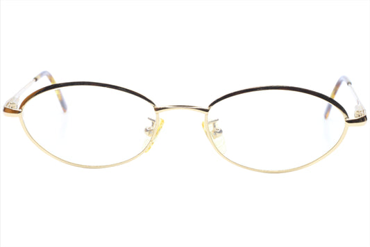 Fendi FF76 Golden Glimmer Vintage Luxury Italy Eyeglasses -Wo 52-18-135 Gold Metal Optical Frames ABC Optical Eyeglasses