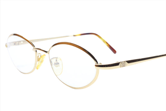 Fendi FF76 Golden Glimmer Vintage Luxury Italy Eyeglasses -Wo Optical Frames ABC Optical Eyeglasses