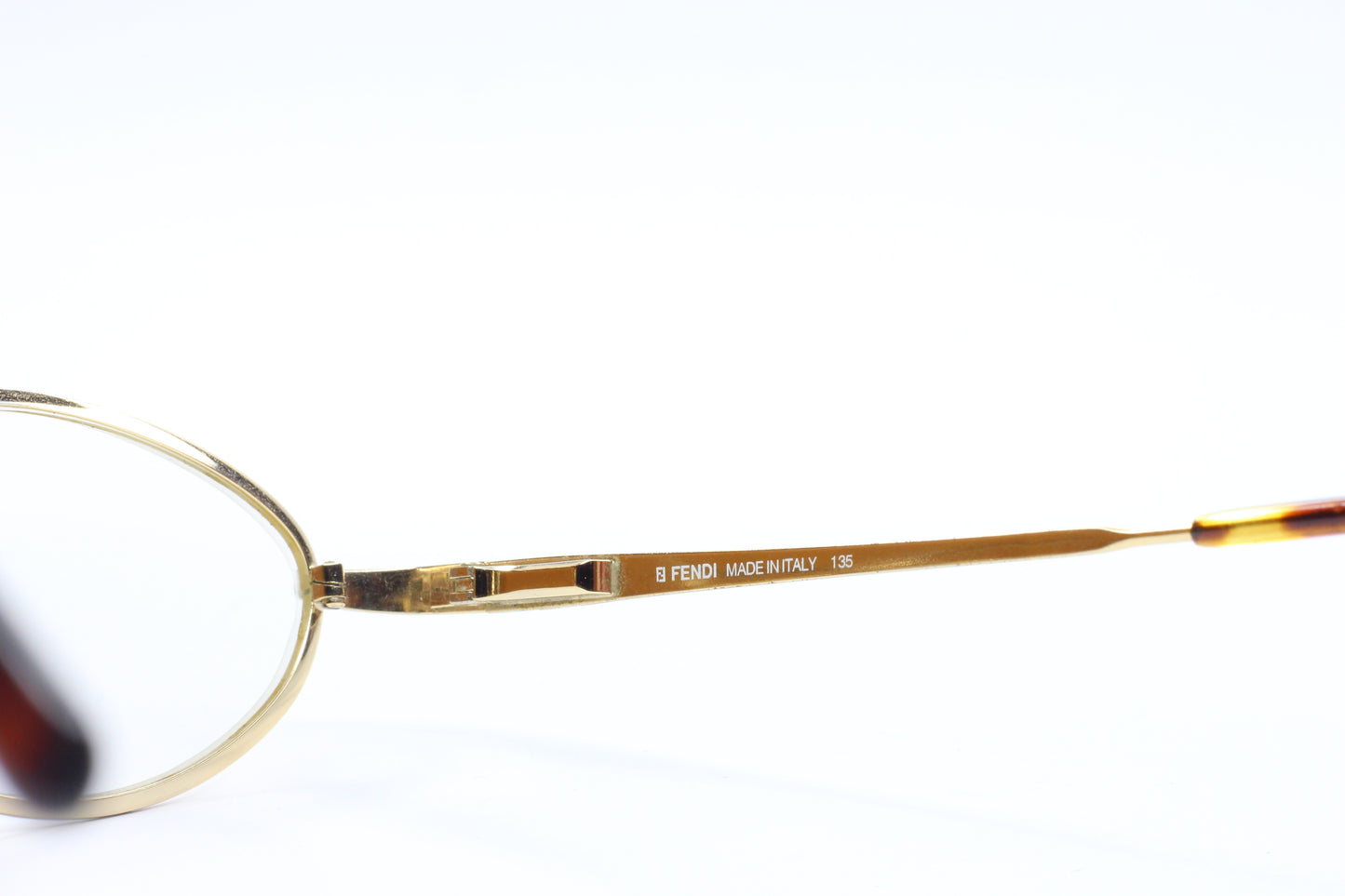 Fendi FF76 Golden Glimmer Vintage Luxury Italy Eyeglasses -Wo Optical Frames ABC Optical Eyeglasses