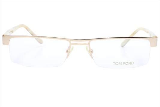 Tom Ford TF5112 028 Gold Groove Brown Luxury Italy Eyeglasses -Ma 54-17-135 Gold Metal Optical Frames ABC Optical Eyeglasses
