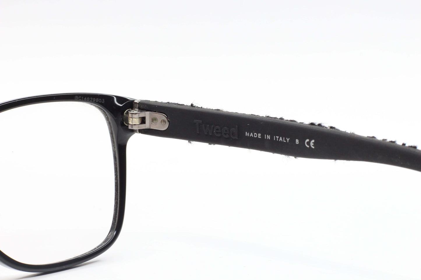 Chanel CH3245 501 Black With Tweed Temples RARE Italy Eyeglasses -Wo Optical Frames ABC Optical Eyeglasses