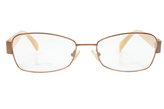 Valentino V5721/U 0A35 Bronze Beige Pearl Designer Italy Eyeglasses -Wo 54-17-135 Bronze Beige Metal Optical Frames ABC Optical Eyeglasses
