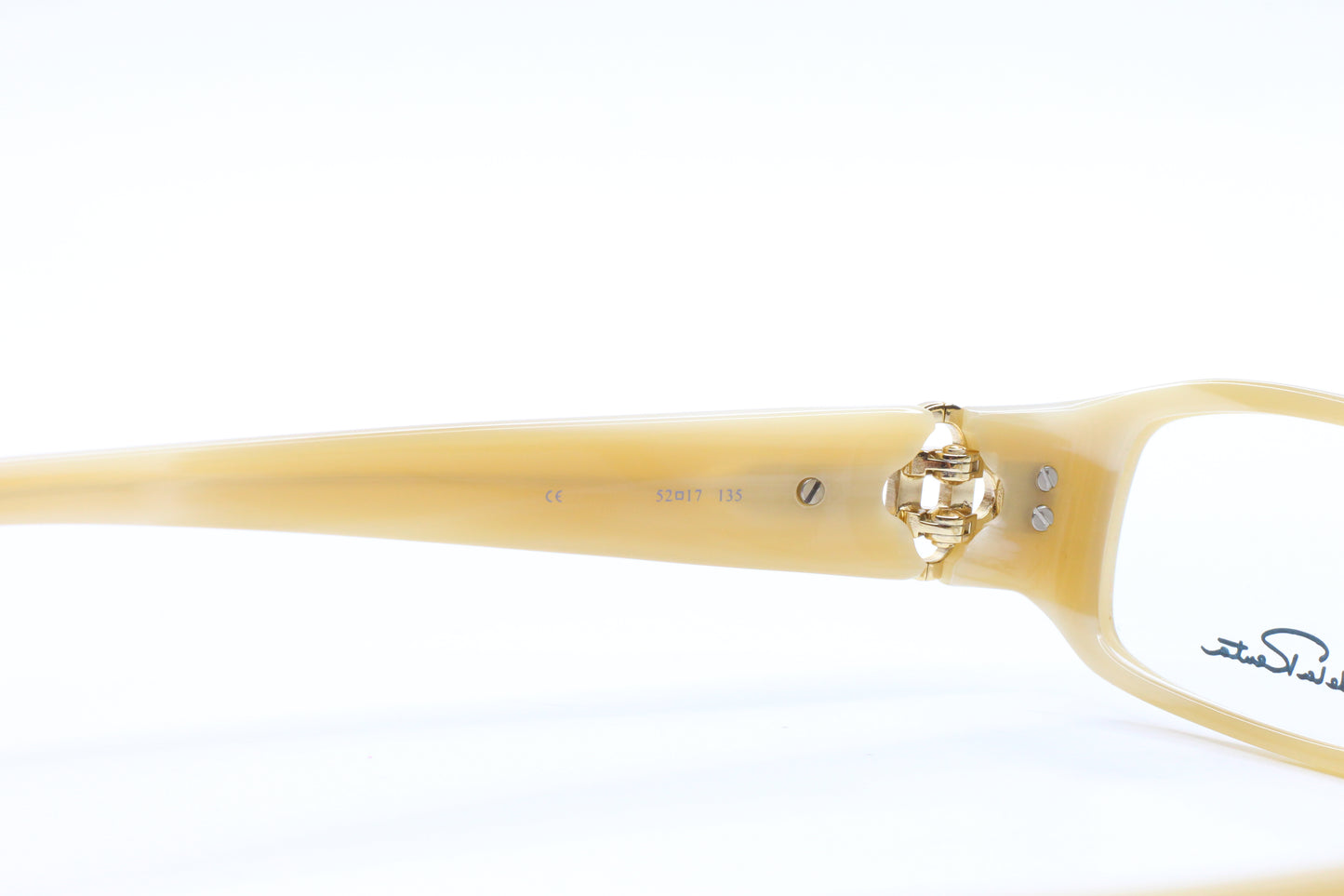 Oscar De La Renta ODLR371 275 Cream Horn Acetate Sparkly Temples Eyeglasses -Ma Optical Frames ABC Optical Eyeglasses