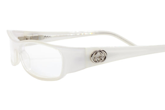 Gucci GG3023 LYD White Crystal Clear Silver Luxury Italy Eyeglasses -Wo Optical Frames ABC Optical Eyeglasses