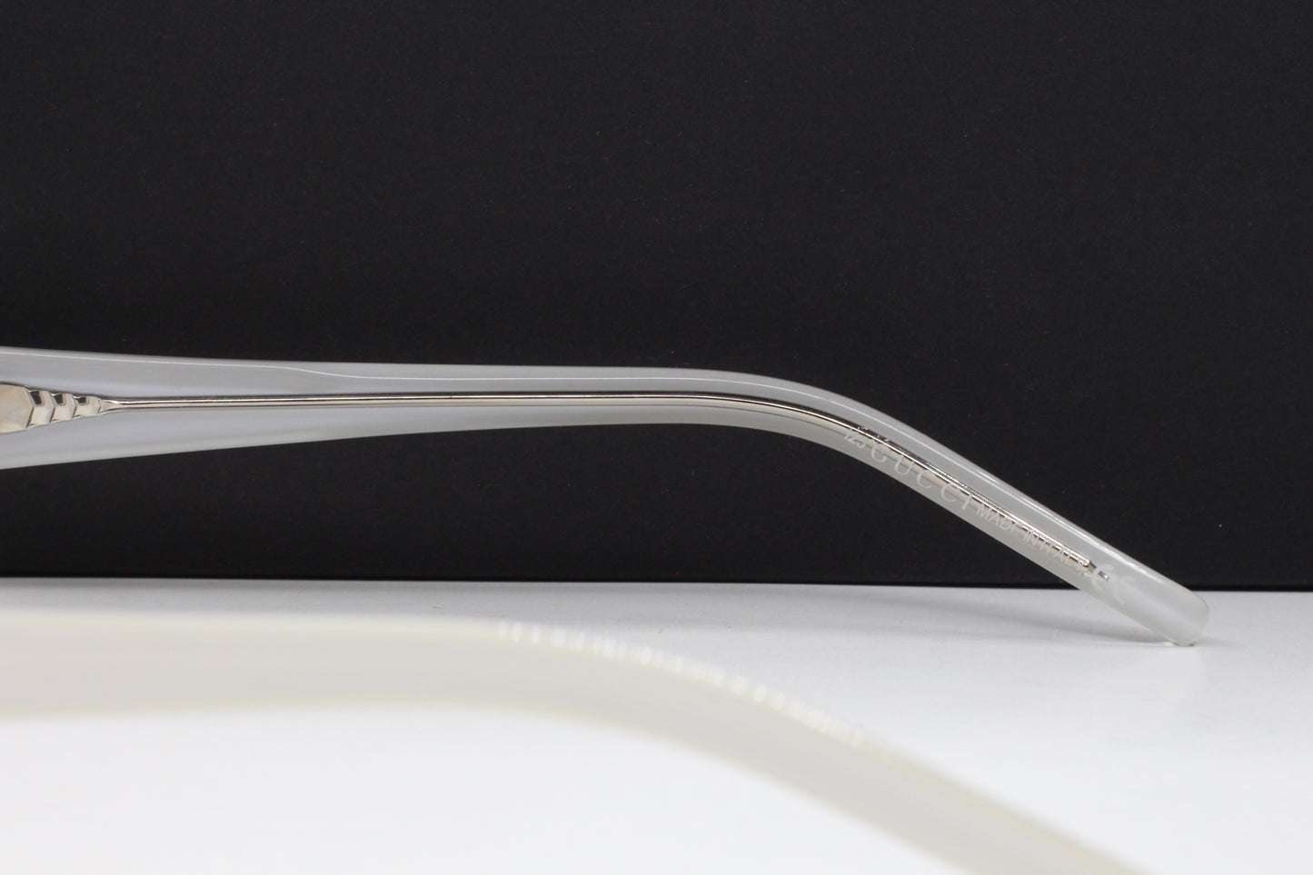 Gucci GG3023 LYD White Crystal Clear Silver Luxury Italy Eyeglasses -Wo Optical Frames ABC Optical Eyeglasses