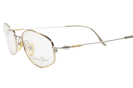 Christian Dior CD3549 24Z Silver & Gold Vintage Austria Eyeglasses -Ma Optical Frames ABC Optical Eyeglasses