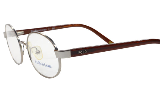 Polo Ralph Lauren Prep 8022 102 Silver Brown Luxury Italy Eyeglasses -Ma Optical Frames ABC Optical Eyeglasses