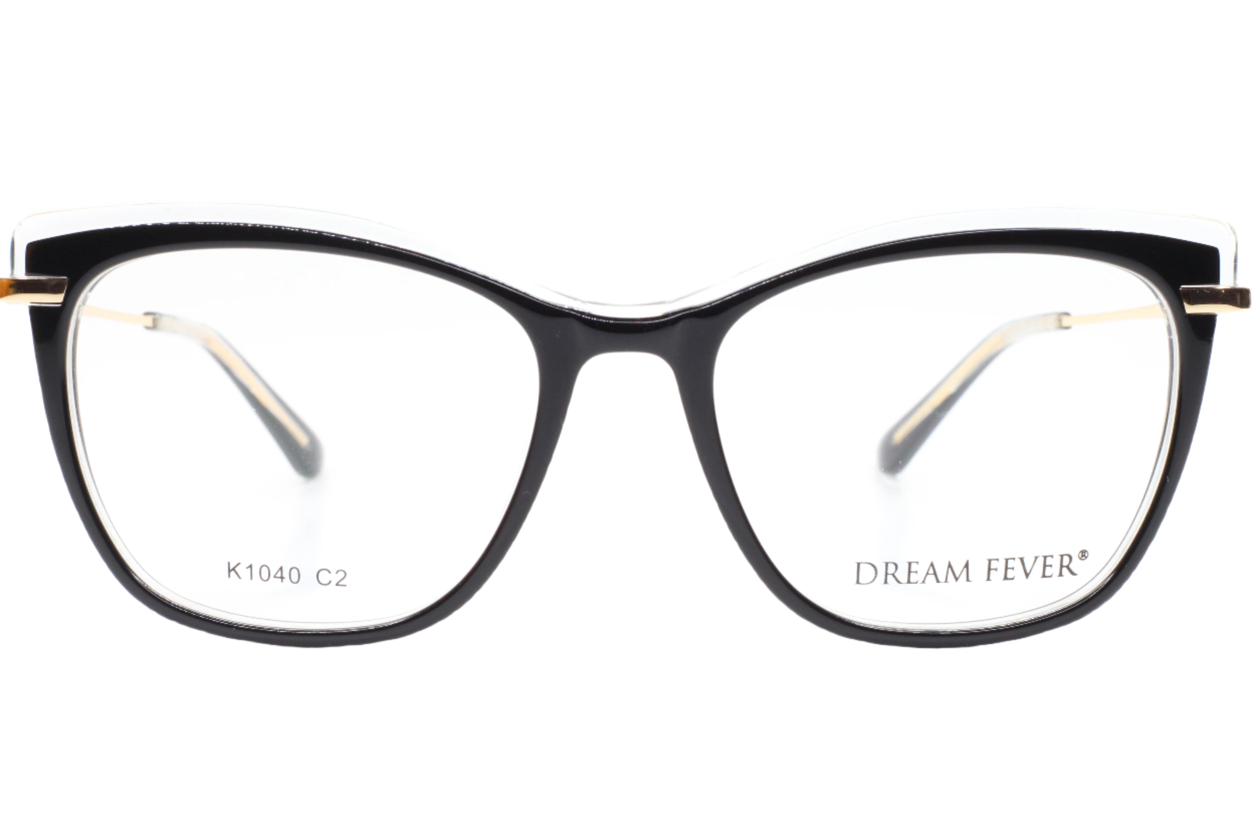 Dream Fever K1030 55- 18 140 C5 Eyeglasses Frames Dream Fever K1032 C5 Fashion Gray Transparent Gold Metal  main image 2