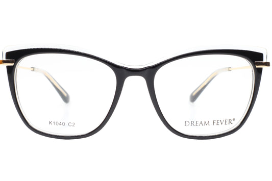 Dream Fever K1040 Clear Designer Acetate Italy Eyeglasses -Wo 53-18-140 Black Crystal Acetate Optical Frames ABC Optical Eyeglasses