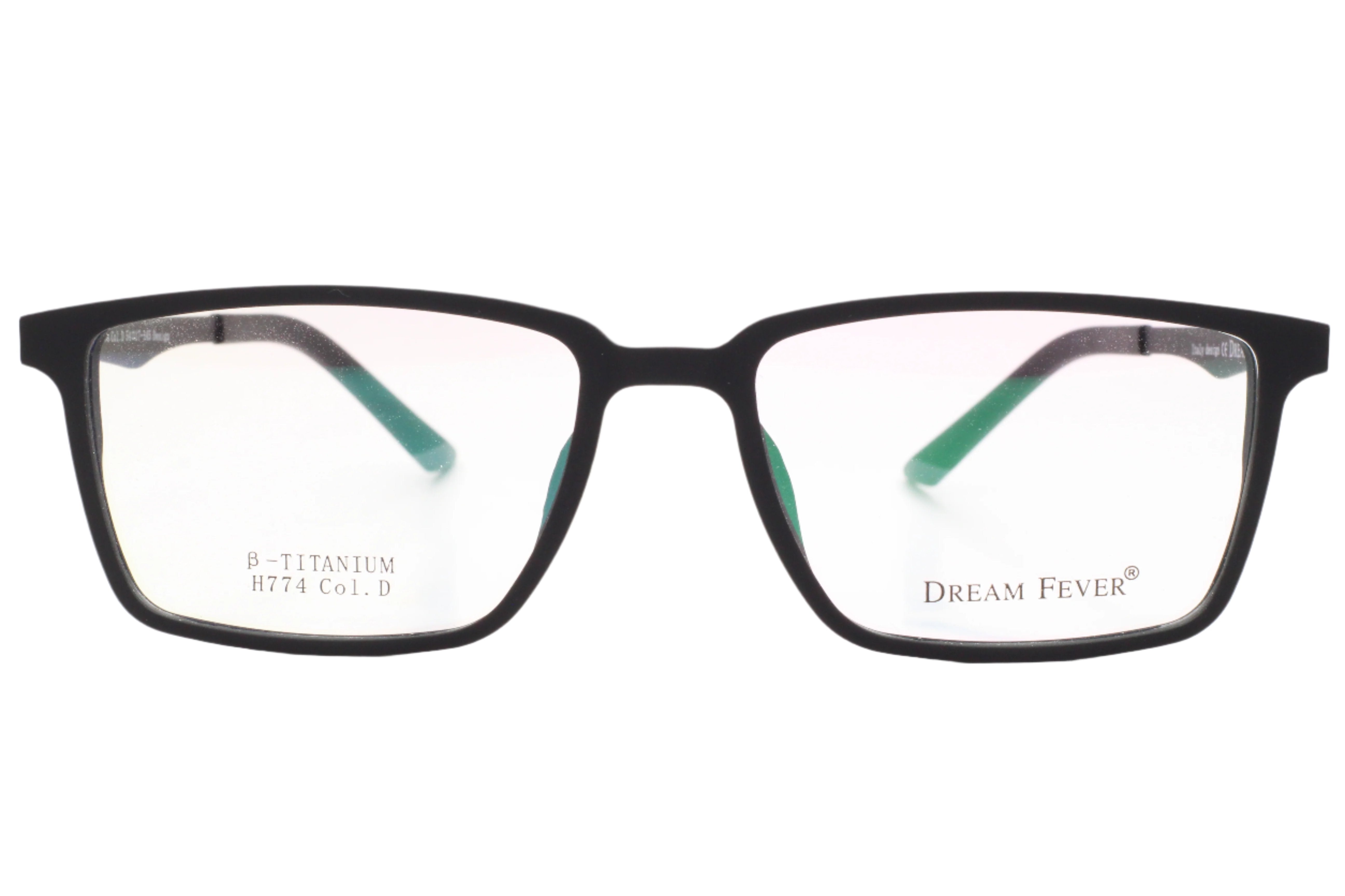 Dream Fever H774 Black Fashion Titanium Classic Eyeglasses -Ma