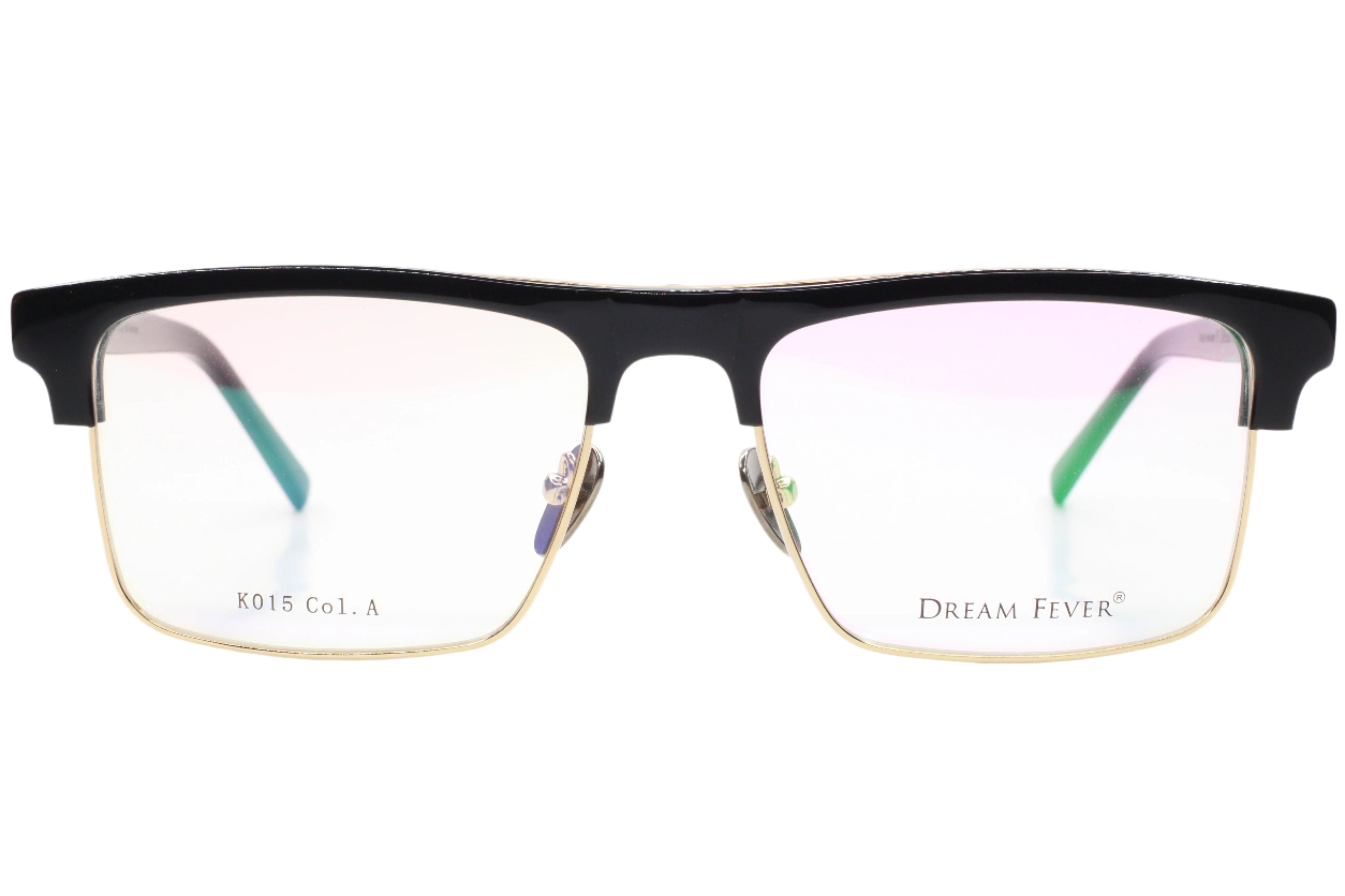 Dream Fever K015 Black Gold Metal Designer Italy Eyeglasses -Ma