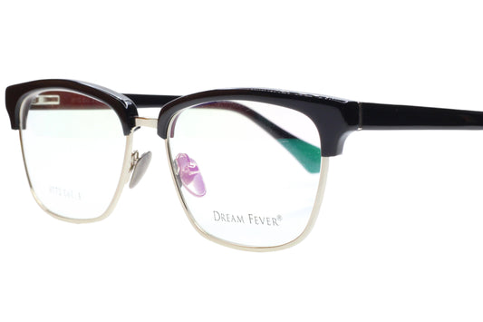 Dream Fever H772 Black Silver Clubmaster Designer Italy Eyeglasses -Ma Optical Frames ABC Optical Eyeglasses