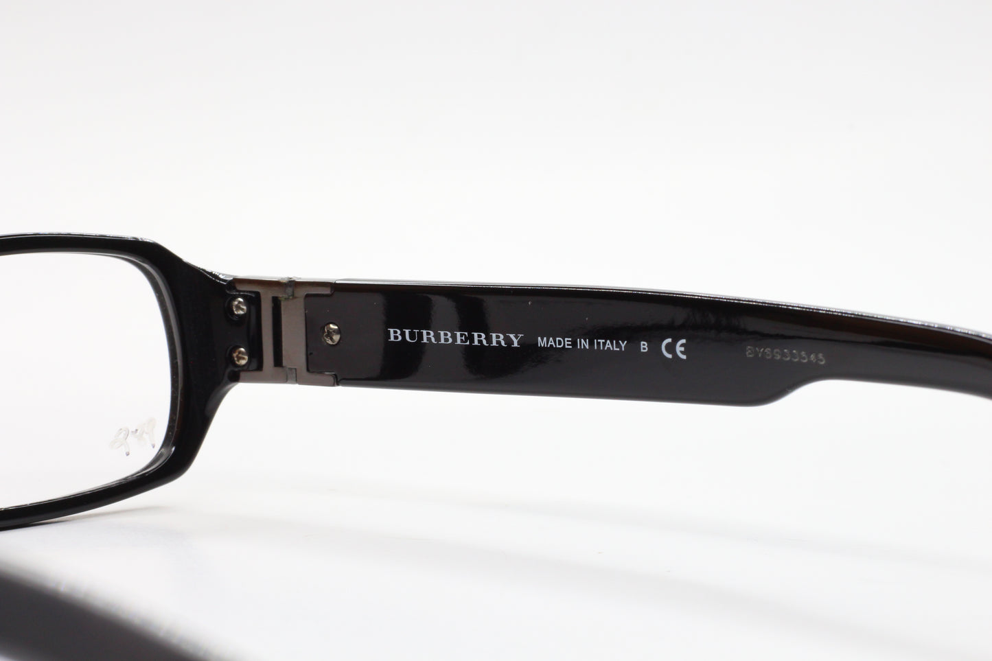 Burberry BE2082 3001 Black Glossy Acetate Luxury Italy Eyeglasses -Wo Optical Frames ABC Optical Eyeglasses
