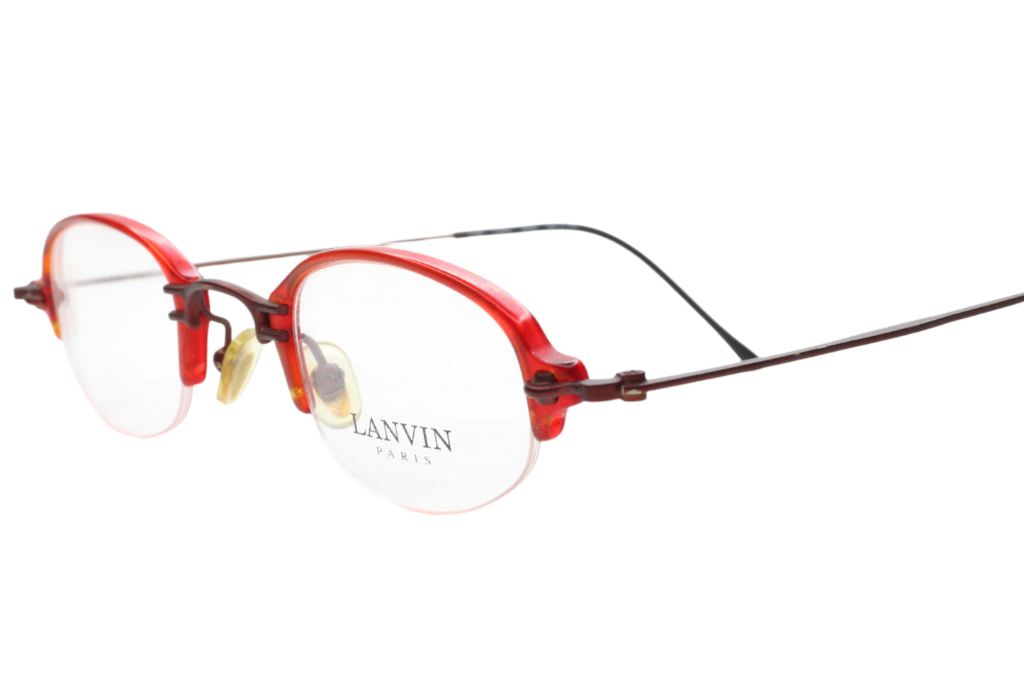 Lanvin 1281 004 Red Unisex Rectangle Semi Rimless France Eyeglasses -Ma Optical Lenses ABC Optical Eyeglasses