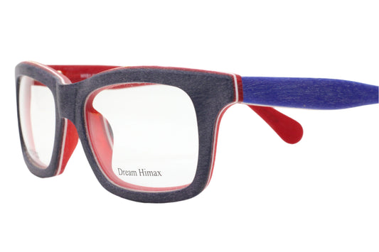 Dream Himax H151 Gray Blue Square Designer Italy Eyeglasses 52mm -Ma Optical Frames ABC Optical Eyeglasses