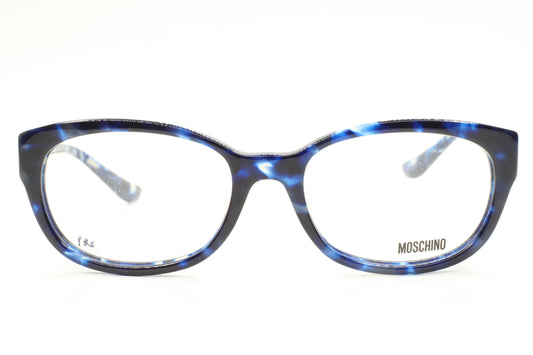 Moschino MO18904 Black Blue Tortoise Designer Italy Eyeglasses -Wo 53-18-135 Blue Tortoise Acetate Optical Frames ABC Optical Eyeglasses