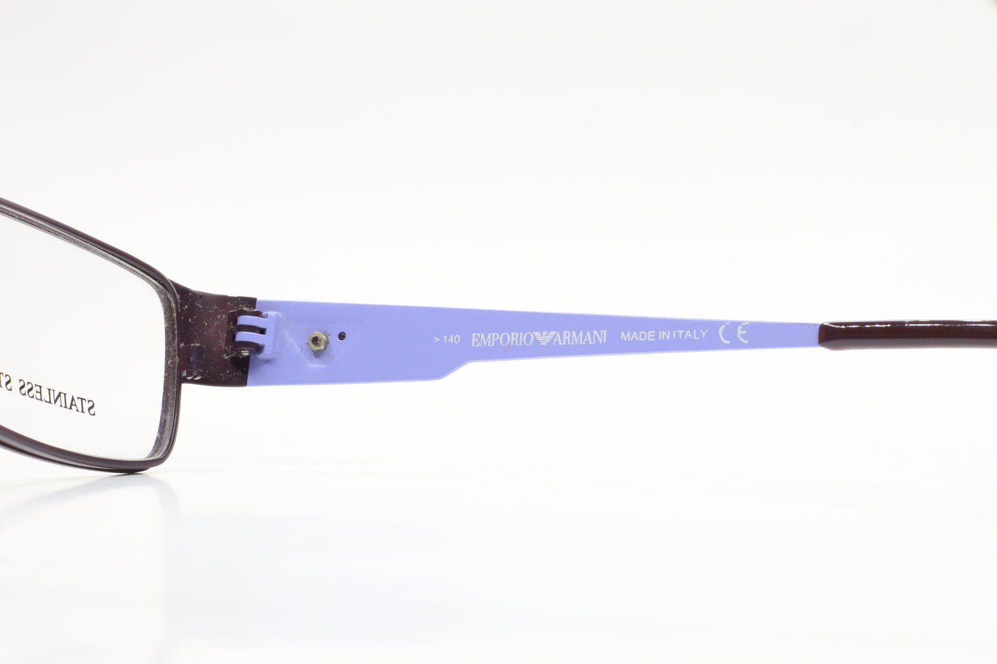 Emporio Armani EA9654 LXH Purple Stainless Designer Italy Eyeglasses -Wo Optical Frames ABC Optical Eyeglasses