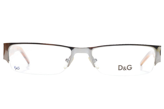 Dolce & Gabbana DG5017 018 Silver Brown Luxury Italy Eyeglasses 51-16-135 Silver Brown Metal Optical Frames ABC Optical Eyeglasses