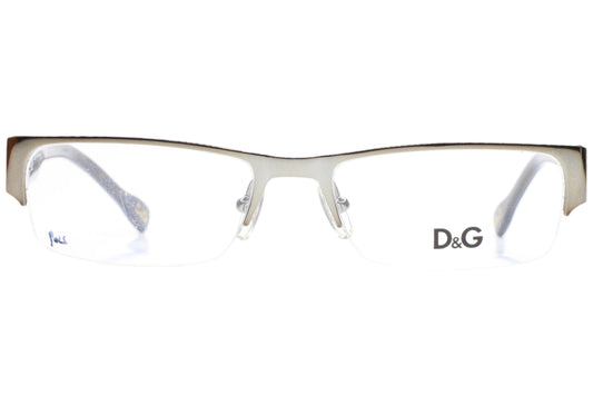 Dolce & Gabbana DG5074 090 Silver Brown Luxury Italy Eyeglasses 52-17-135 Silver Metal Optical Frames ABC Optical Eyeglasses