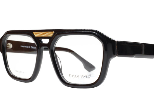 Dream Fever H093 Black Gold Designer Fashion Italy Eyeglasses -Ma Optical Frames ABC OPTICAL Eyeglasses