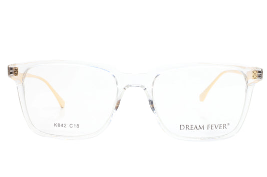 Dream Fever H842 Crystal Clear Designer Italy Eyeglasses -Wo 51-18-140 Crystal Clear Acetate Optical Frames ABC Optical Eyeglasses