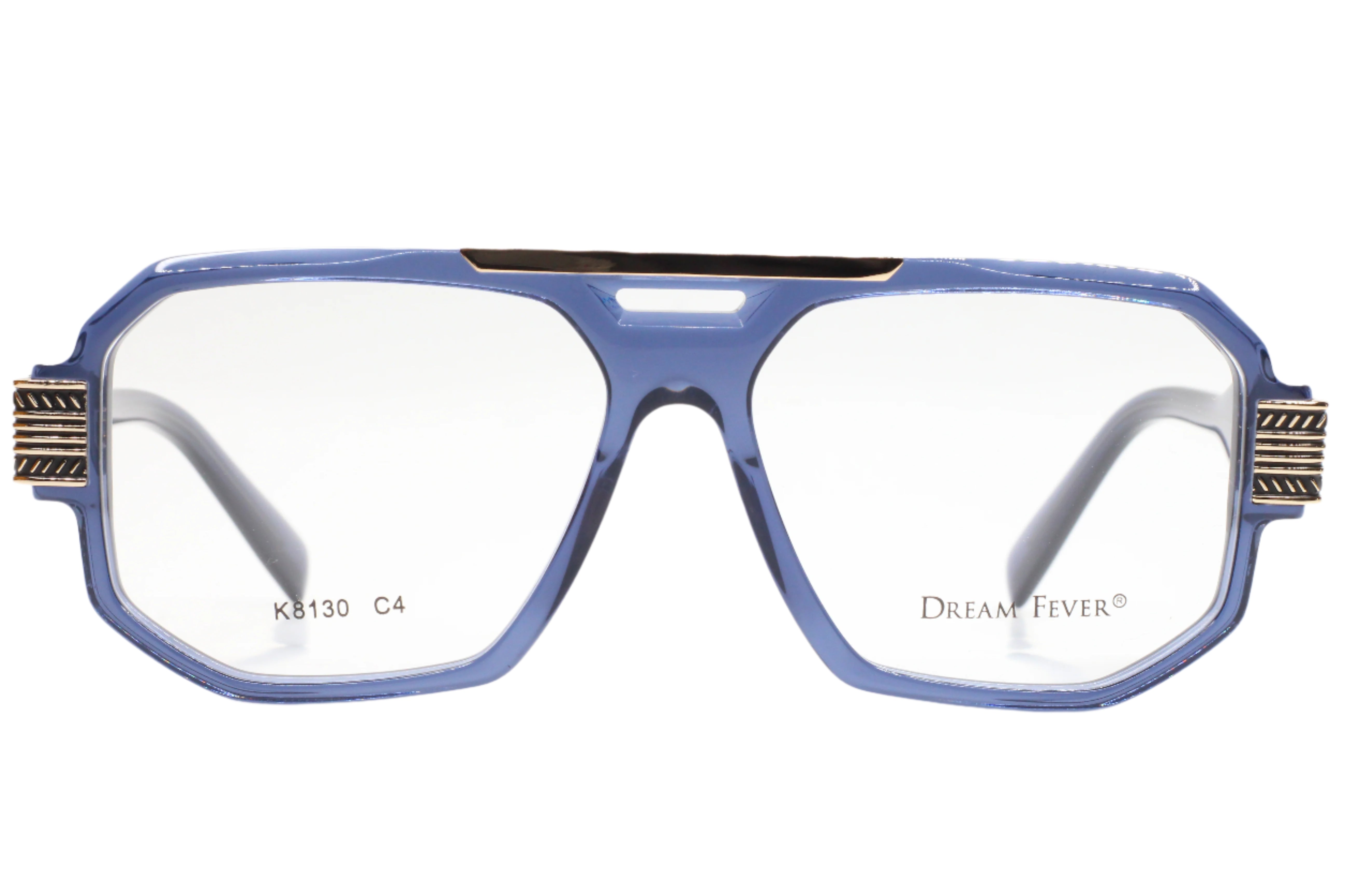 Dream Fever K8130 Crystal Blue Silver Luxury Italy Eyeglasses -Ma