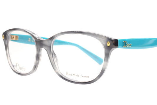 Christian Dior CD3237 KJP Gray Aqua "Les Marquises" Luxury Italy Eyeglasses Optical Frames ABC Optical Eyeglasses