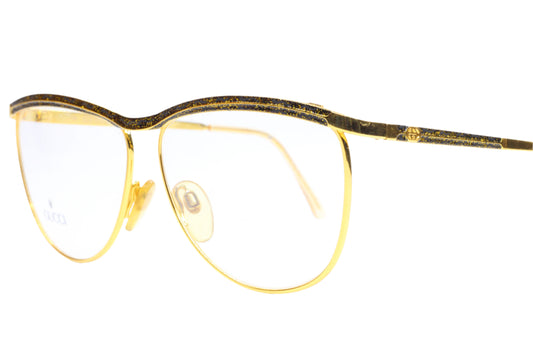 Gucci GG2220 01L Gold Design Vintage Luxury Italy Eyeglasses Optical Frames ABC Optical Eyeglasses