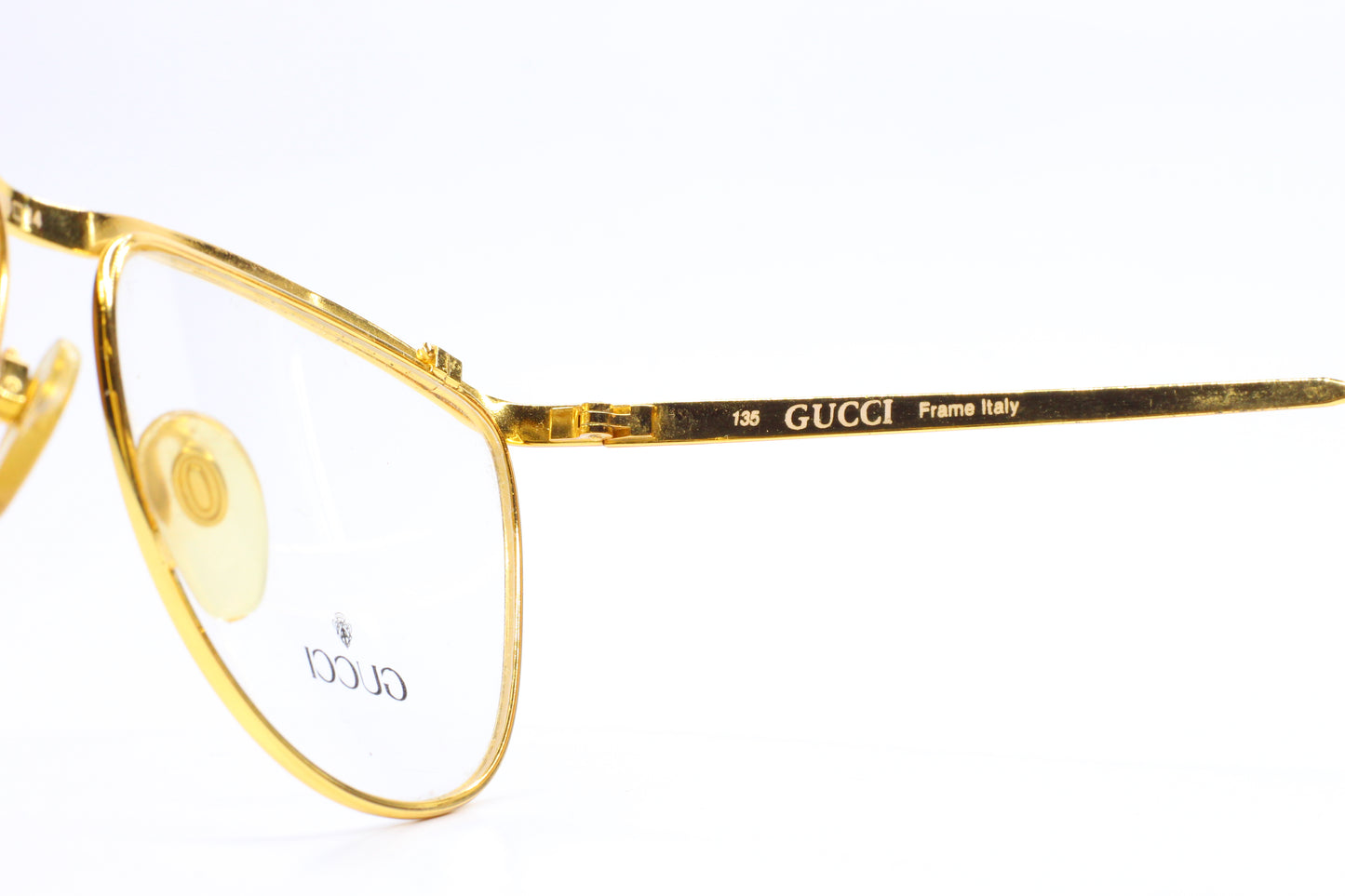 Gucci GG2220 01L Gold Design Vintage Luxury Italy Eyeglasses Optical Frames ABC Optical Eyeglasses