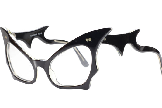 Courtland 52/19 Tiburón Rojo Black Vintage Designer Eyeglasses Optical Frames ABC Optical Eyeglasses