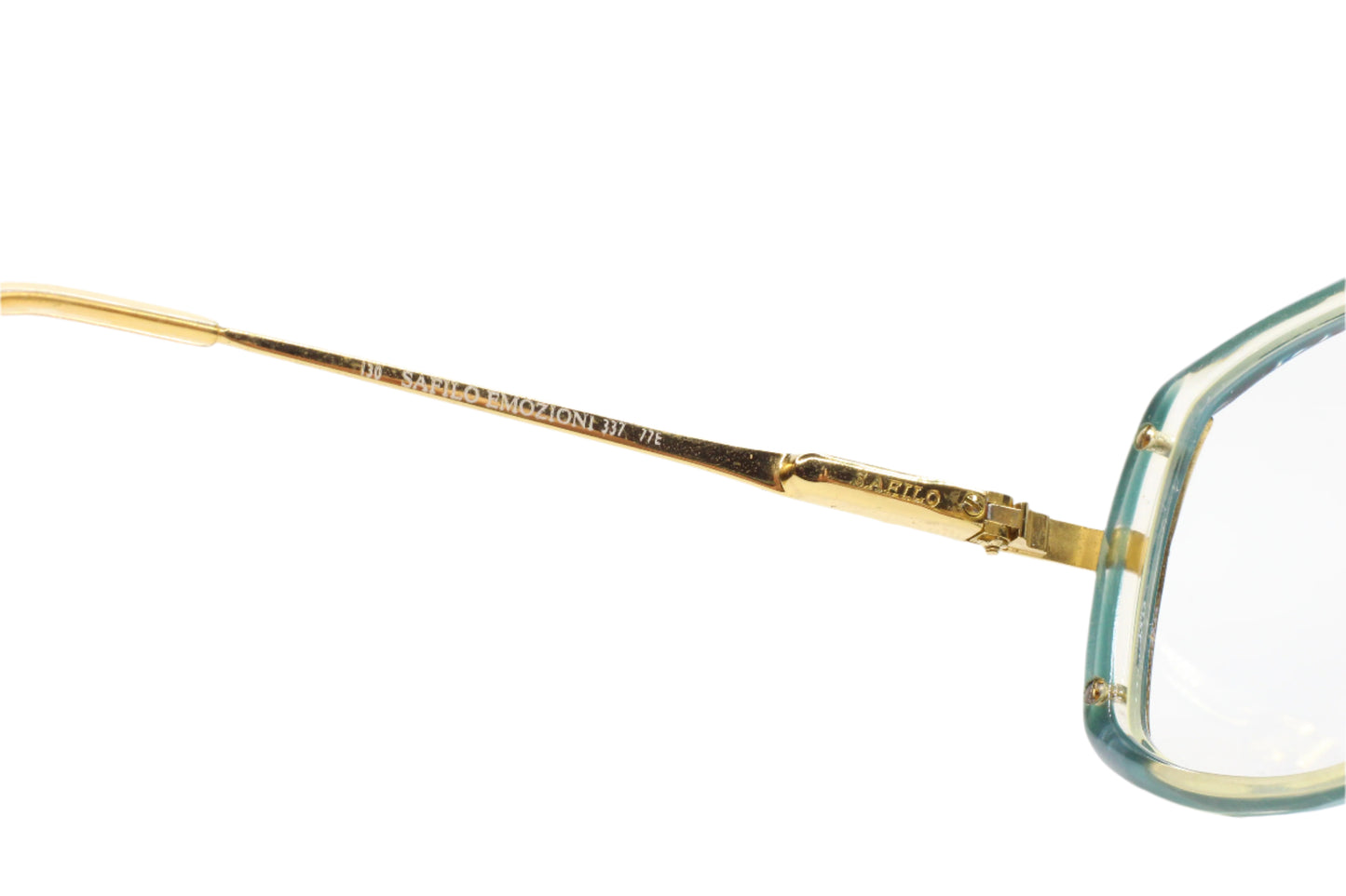 Safilo Emozioni 337 Clear Blue Gold Designer Italy Eyeglasses -Wo Optical Frames ABC Optical Eyeglasses