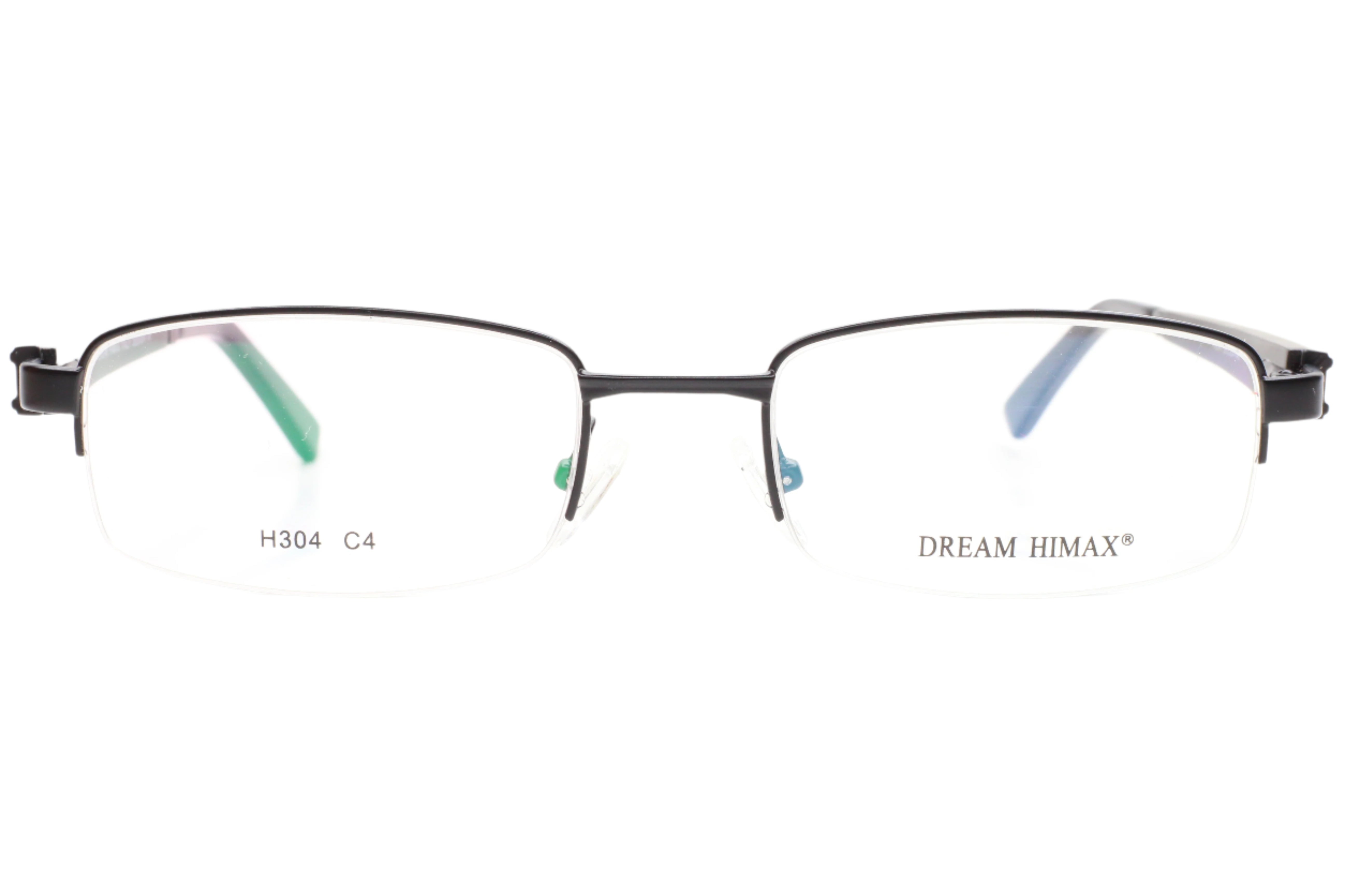 Dream Himax H304 Black Half Rim Designer Luxury Italy Eyeglasses Ma