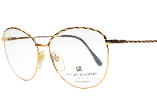Pierre Balmain Paris 2 Zyloware 021 Gold Vintage Luxury Eyeglasses Optical Frames ABC Optical Eyeglasses