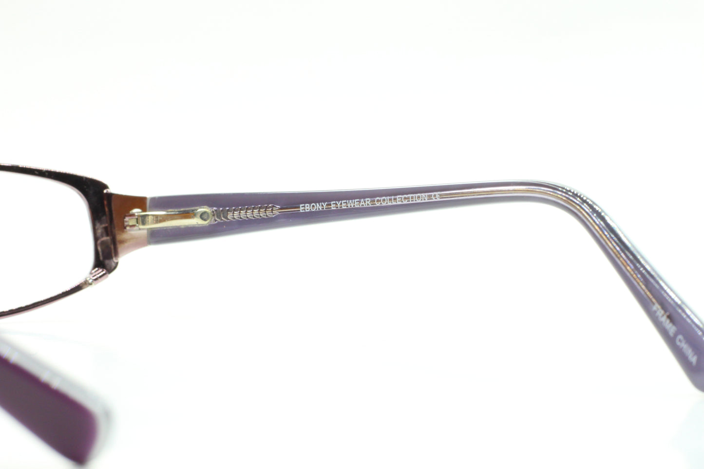Ebony Eyewear Collection EEC3 Purple Rhinestones Luxury Eyeglasses -Wo Optical Frames ABC Optical Eyeglasses