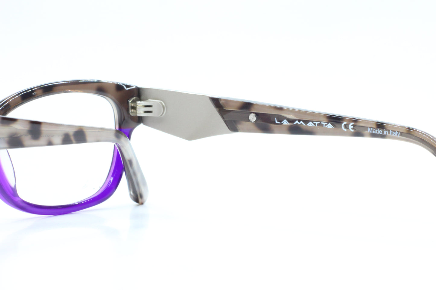 La Matta LM3107 Col.3 Gray Tortoise Purple Luxury Italy Eyeglasses -Wo Optical Frames ABC Optical Eyeglasses