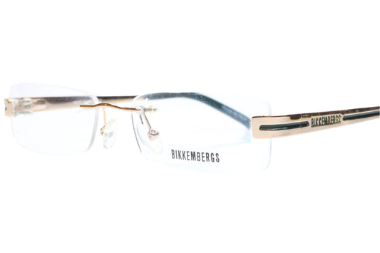 Bikkembergs BK08704 Gold Dark Green Rimless Luxury Italy Eyeglasses Optical Frames ABC Optical Eyeglasses